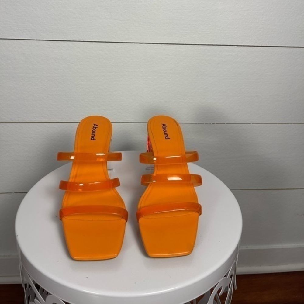 Abound Orange Heeled Sandals Size 9
